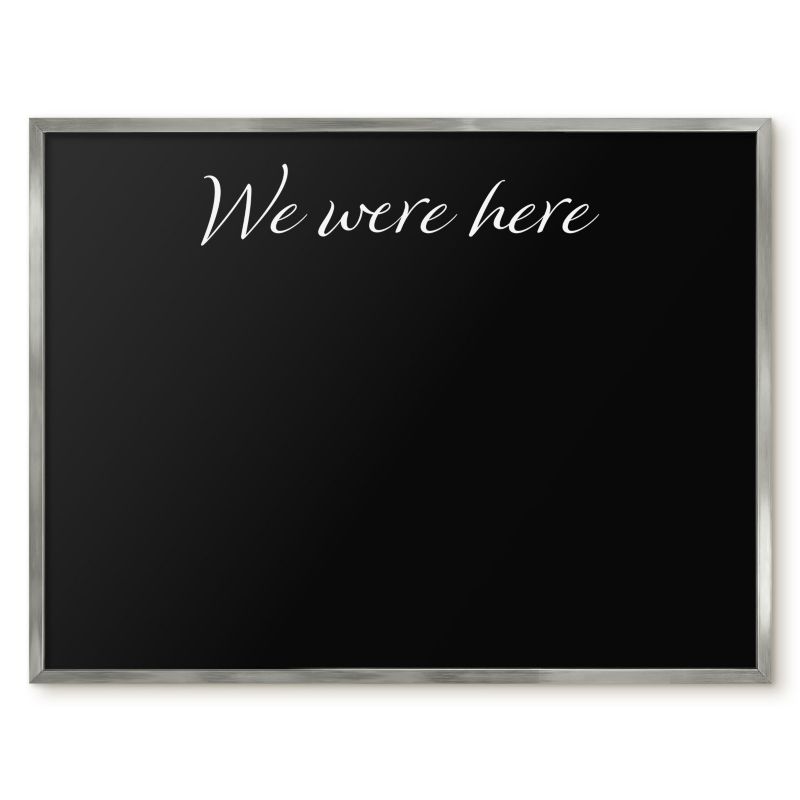 Tablica Magnetyczna Do Salonu Tulup 80x60 cm We were here 9 - Srebrna rama Do salonu, sypialni 1 szt.