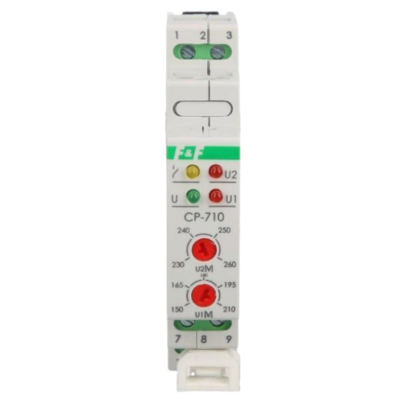 F&F Przekaźnik Kontroli Napięcia 1-Fazowy 8A 150-210V/230-260V Ac Cp-710 1 szt