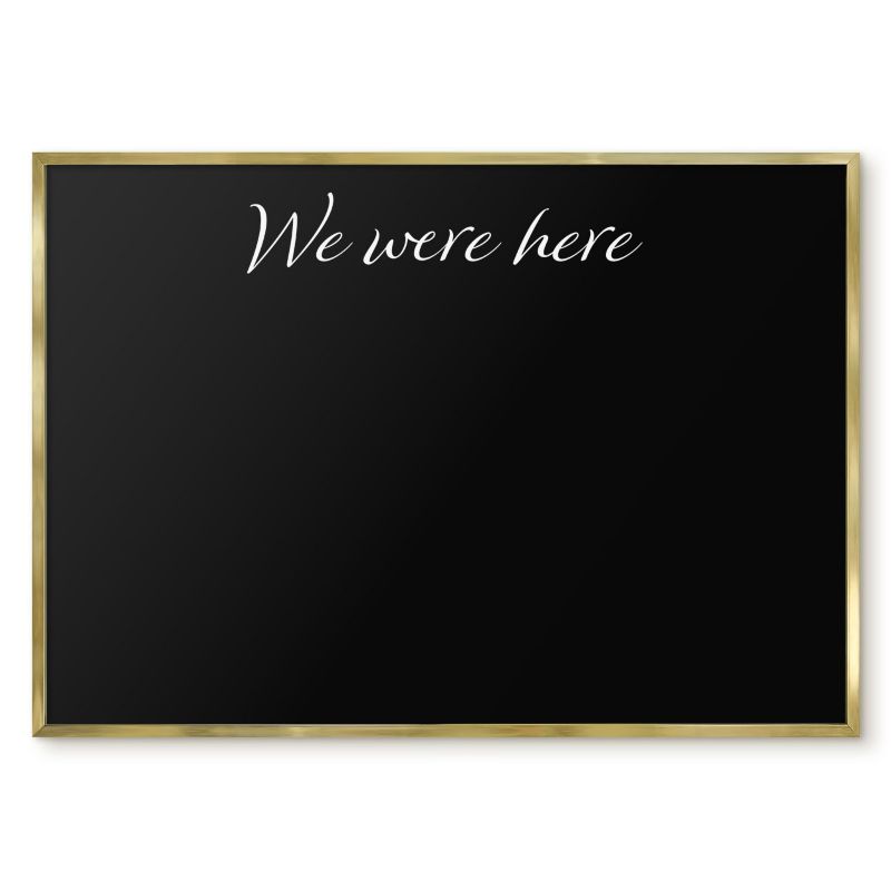 Tablica Magnetyczna Do Salonu Tulup 100x70 cm We were here 9 - Złota rama Do salonu, sypialni 1 szt.