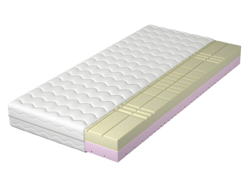 Dwustronny materac MIRJAN 24 piankowy Neptun 21 cm biały 90x200 cm 1 szt.