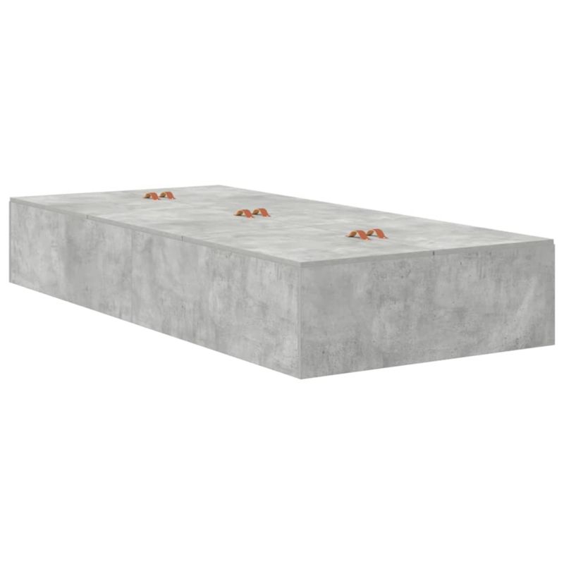 Rama łóżka WaszeMeble 80x200 cm Betonowy szary drewno WM-3335336 1 szt.