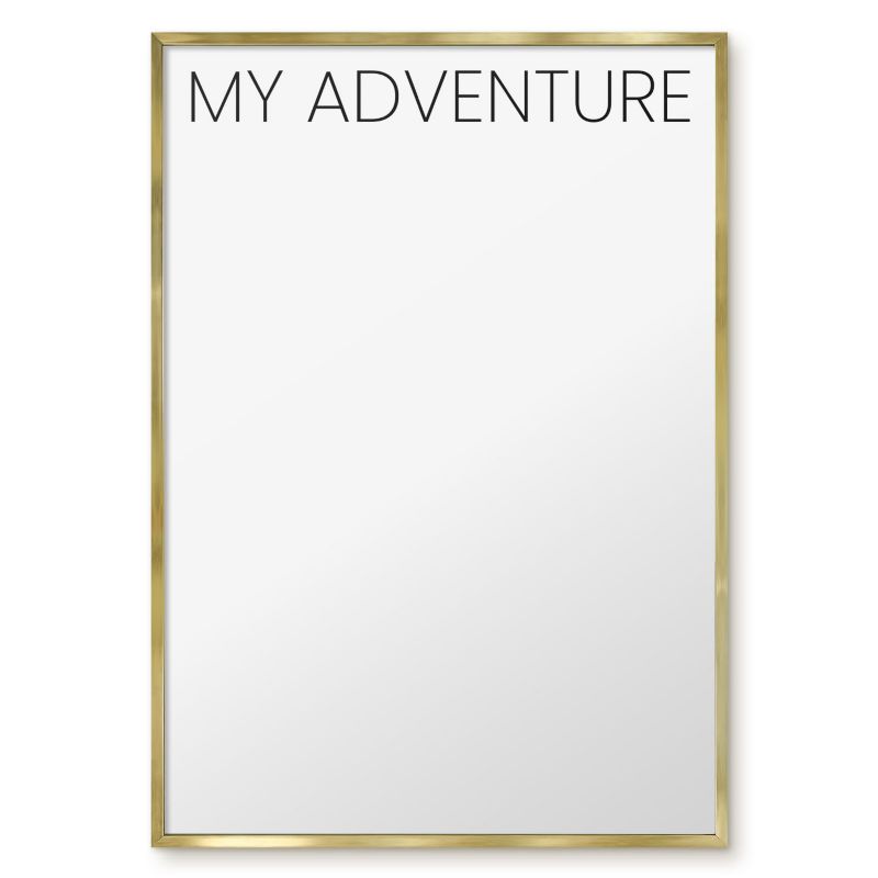 Tablica Na Magnesy Z Wakacji Tulup 70x100 cm My adventure 3 - Złota rama Do salonu, sypialni 1 szt.