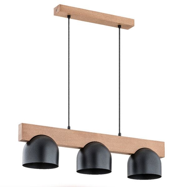 Lampa wisząca Alfa GROS jasne drewno 3xE27x15W wym:70x70x15cm IP20 -1 szt.