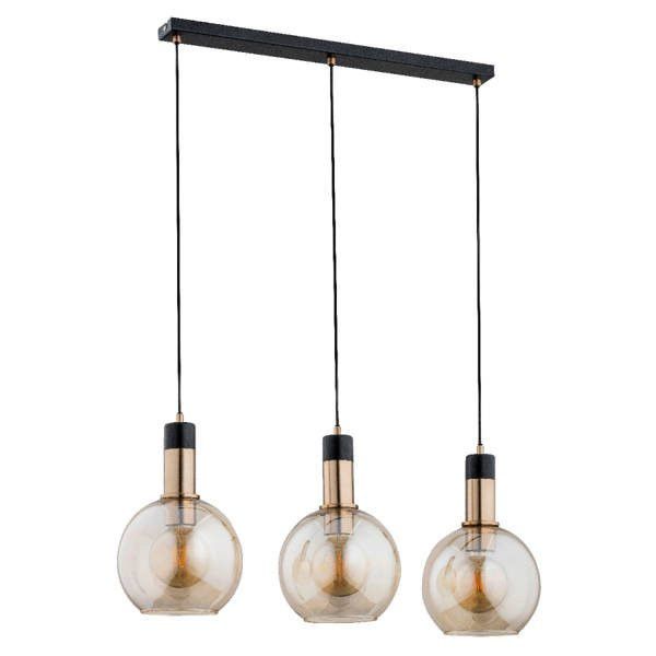 Lampa sufitowa wisząca Alfa Maya czarna wym: 90 x 75 x 20 cm 3xE27 x 15W 1 szt.