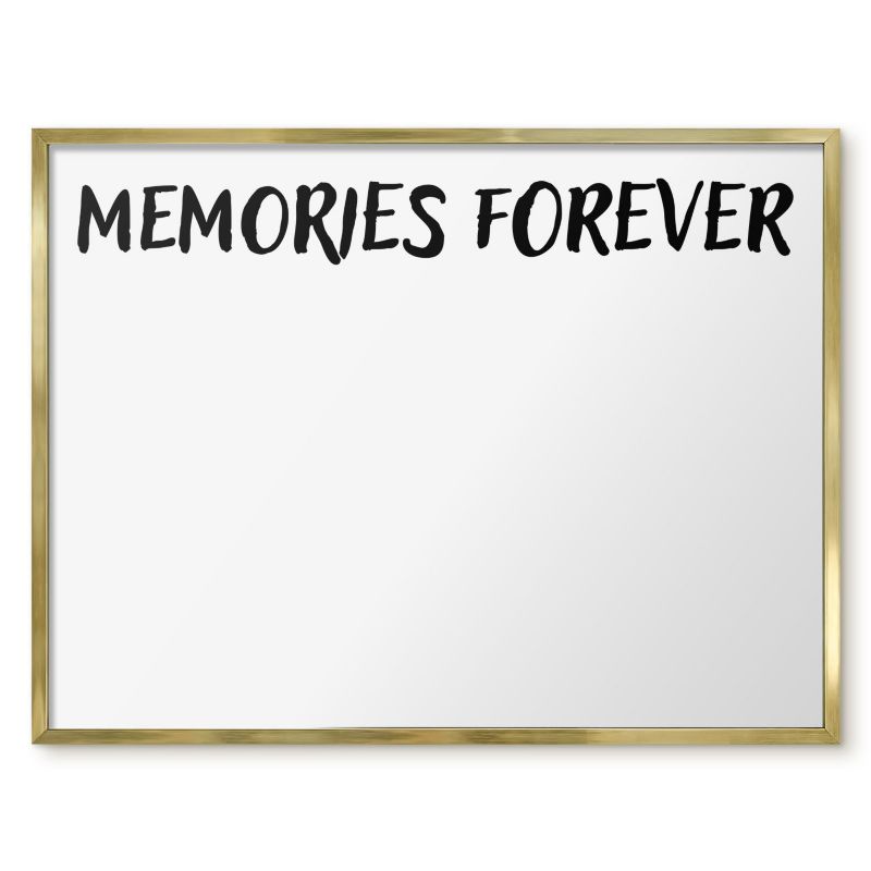 Tablica Magnetyczna Wielofunkcyjna Ścienna Tulup 80x60 cm Memories forever - Złota rama Do salonu, sypialni 1 szt.