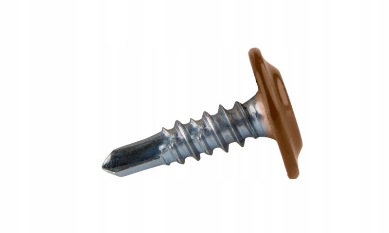 Wkręty samowiercące Etanco 4,2x16 do blachy podkładkowe RAL8003 GM-B250szt.