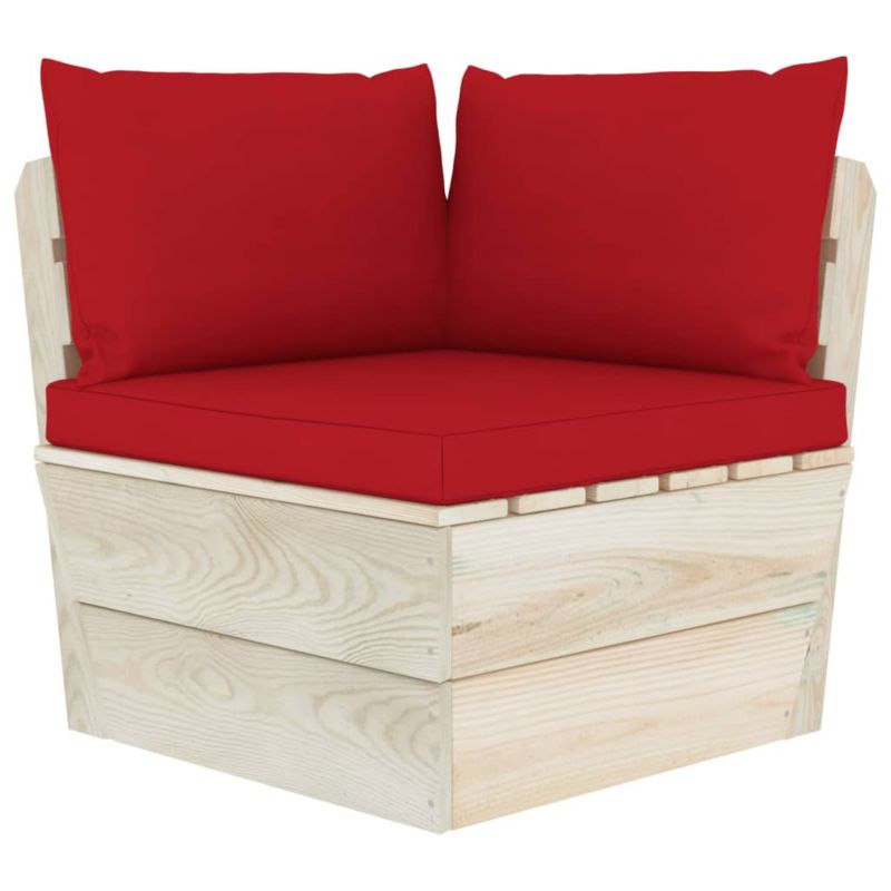 Sofa ogrodowa WaszeMeble z drewna brązowa z poduszkami WM-3063354 1 szt.