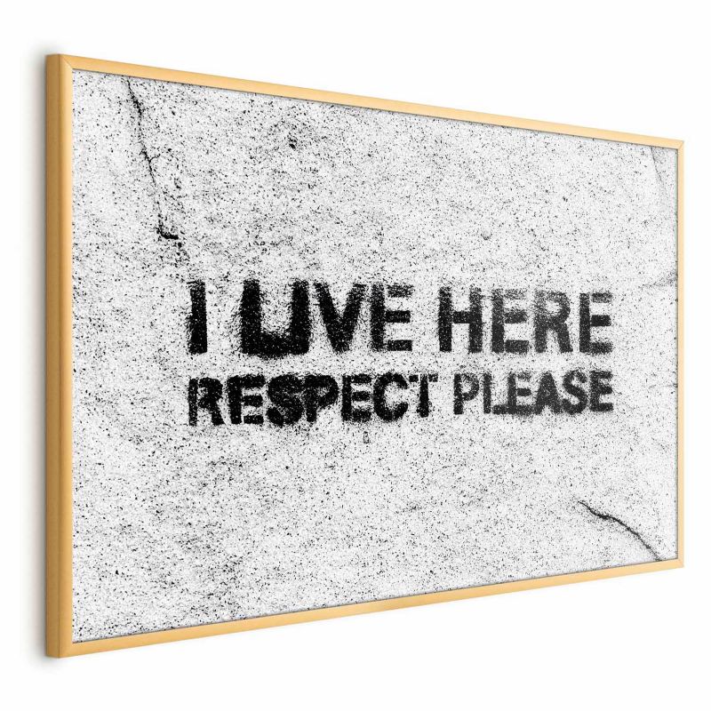 Plakat Artgeist Respect 90x60 cm z ramą złotą 1 szt