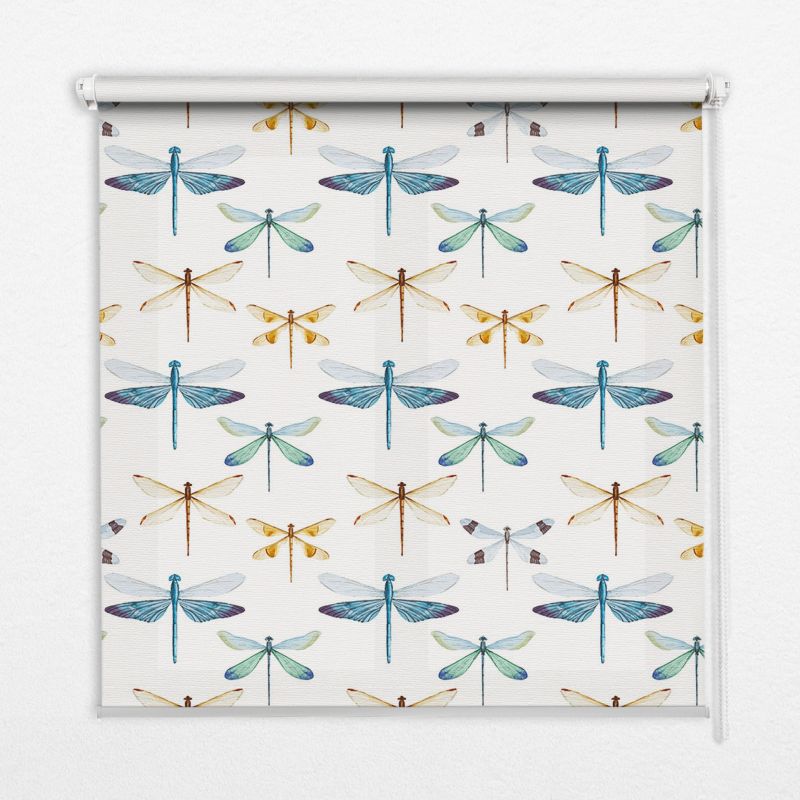 Roleta Wewnętrzna Tulup 80x140 cm Ważki Montaż do ściany/sufitu 1 szt.