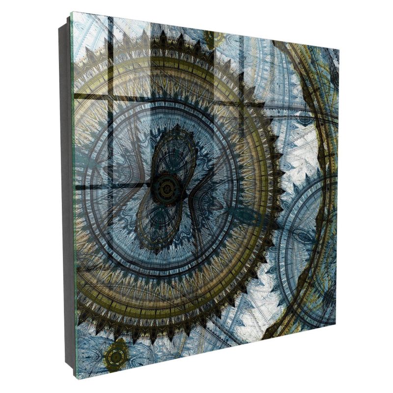 Szafka Na Klucze Tulup 30x30 cm Geometryczna mandala - Czarna - Otwierana na lewo 1 szt.