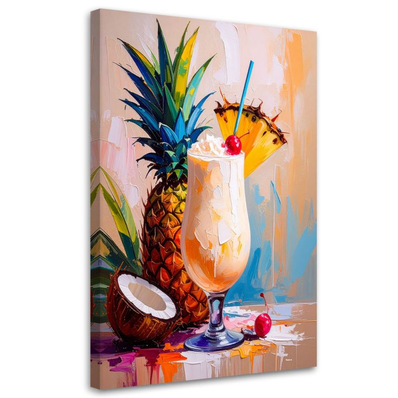 Obraz do kuchni baru jadalni Feeby Pina Colada Coctail Drink 60x90cm 1szt