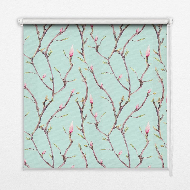 Roleta Do Salonu Tulup 80x140 cm Gałązki Montaż do ściany/sufitu 1 szt.