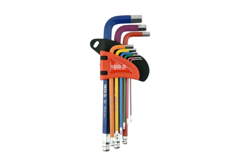 Klucze imbusowe YATO 1,5-10mm 9 elementów zestaw kluczy imbusowych kulka 9 szt.