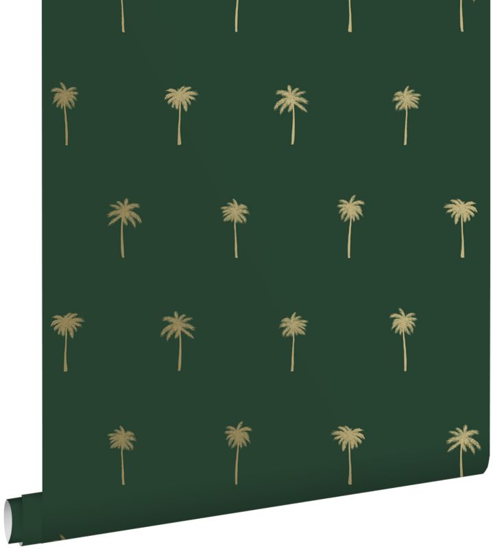 Tapeta ESTAhome palmy szmaragdowej zieleniIzłotym 53 cm x 10.05 m - 1 rol.