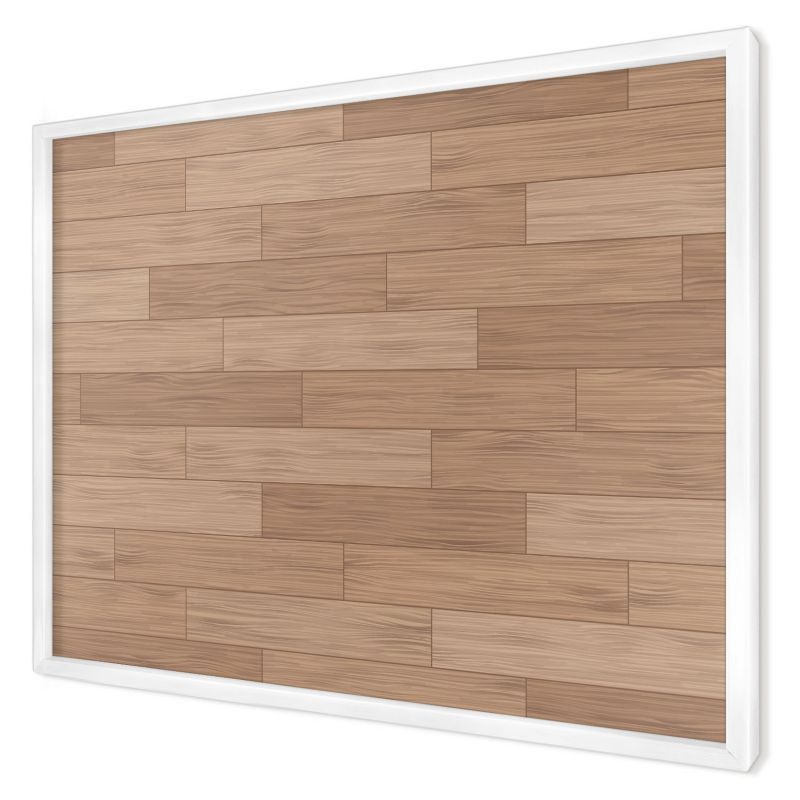 Tablica magnetyczna dekoracyjna Wallfluent 70x50 Drewniany wzór w białej ramie 1szt