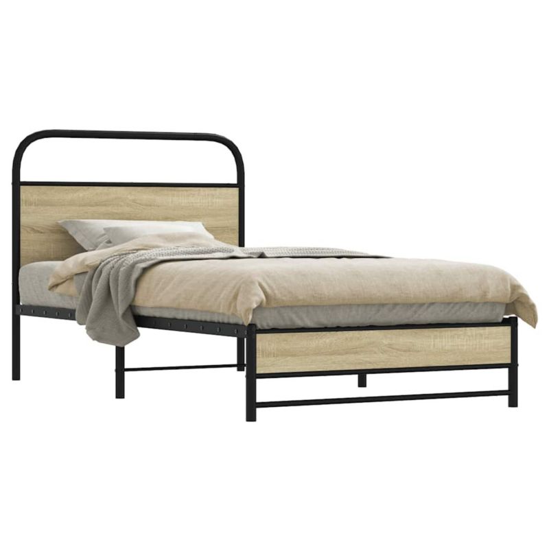 Łóżko metalowe WaszeMeble 100x200 cm brązowe WM-4100423 1 szt.