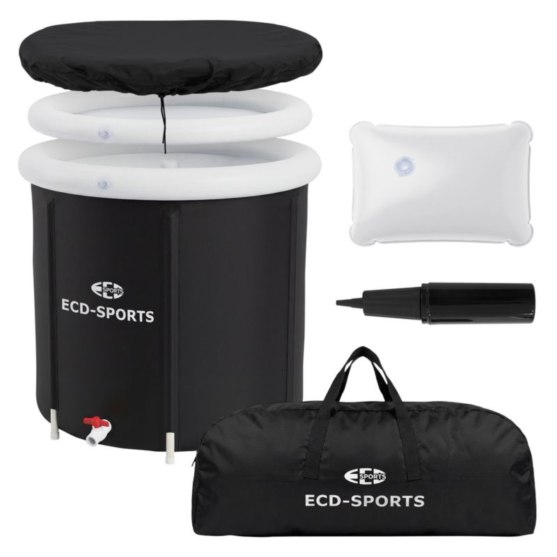 Wanna do morsowania ECD Germany 80 cm balia przenośna izolowana beczka kąpielowa 350L regeneracja terapia dla sportowców 1 szt