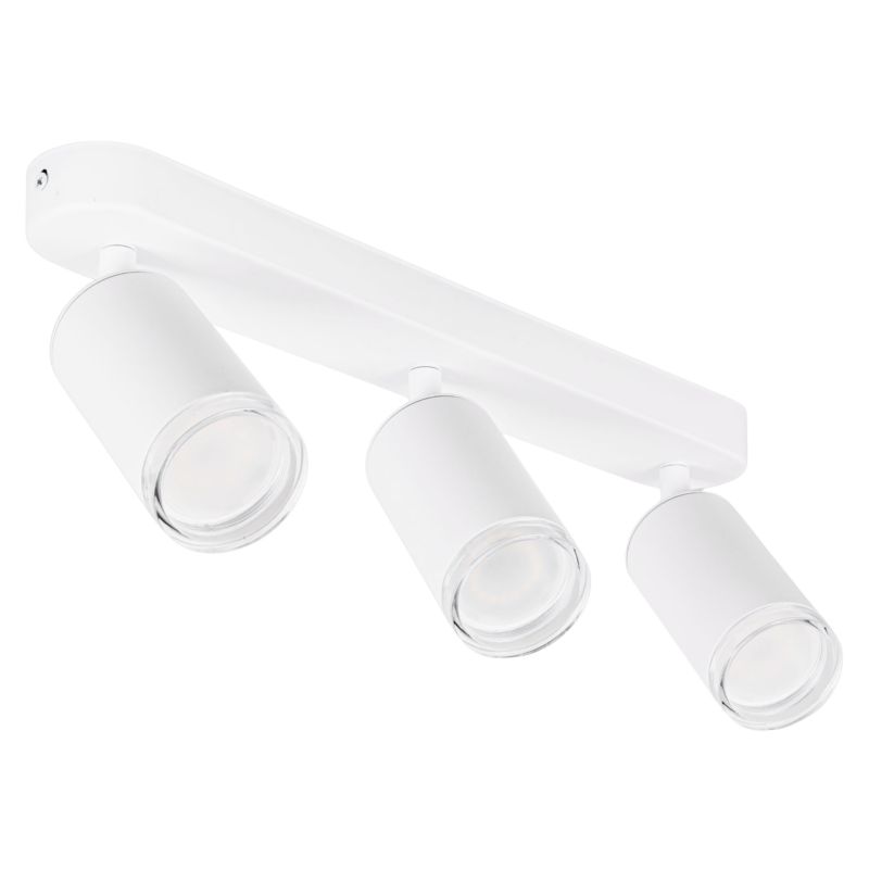 Lampa sufitowa spot biała metalowa 3xGU10 regulowana tuba 1 sztuka