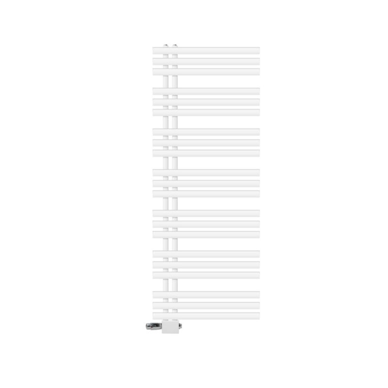 Grzejnik łazienkowy LuxeBath Iron EM biały 600 x 1600 mm centralny termostat zestaw przyłączeniowy uniwersalny suszarka1 szt