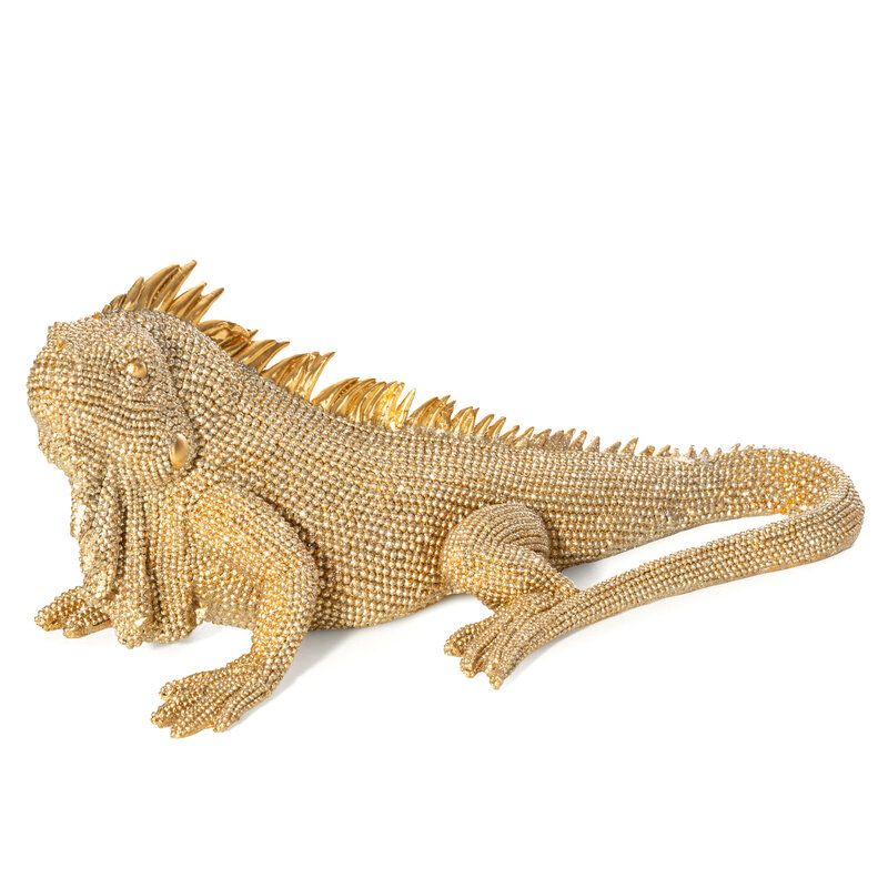 Figurka dekoracyjna Eldo 2 Legwan Eurofirany 31 x 15 x 12 cm złota 1 szt.