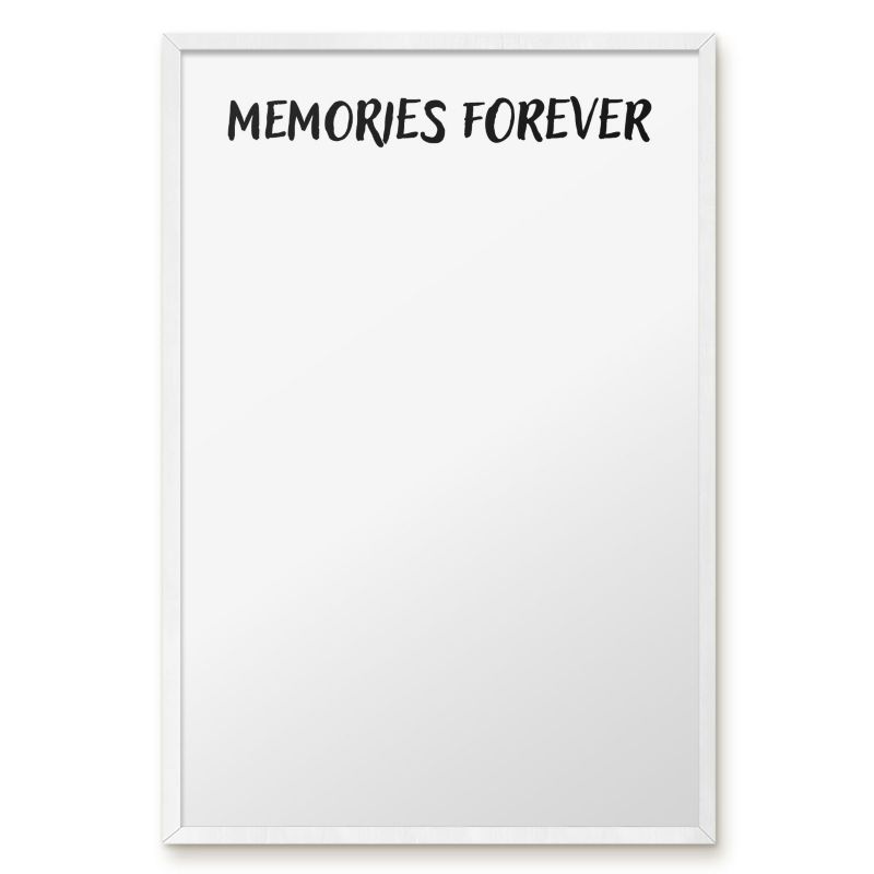 Tablica Magnetyczna Do Notatek Tulup 40x60 cm Memories forever - Biała rama Do salonu, sypialni 1 szt.