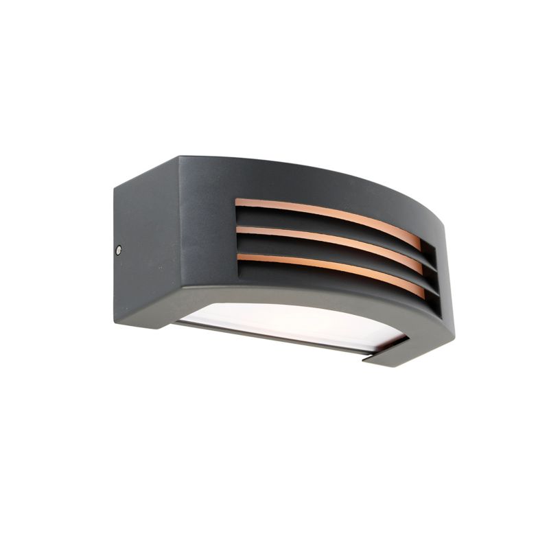lampa ścienna zewnętrzna IP44 do ogród Qazqa Hurricane 287 ciemnoszary max 40W kompatybilny z żarówką LED E27 IP44 1 szt.