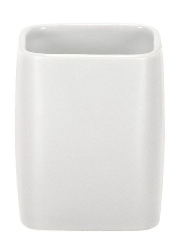 Kubek na szczoteczki Kleine Wolke Cubic ceramiczny biały 1 szt.