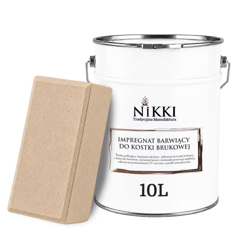 Impregnat Barwiący NIKKI do Kostki Brukowej i Betonu Kremowo beżowy RAL1015 10L