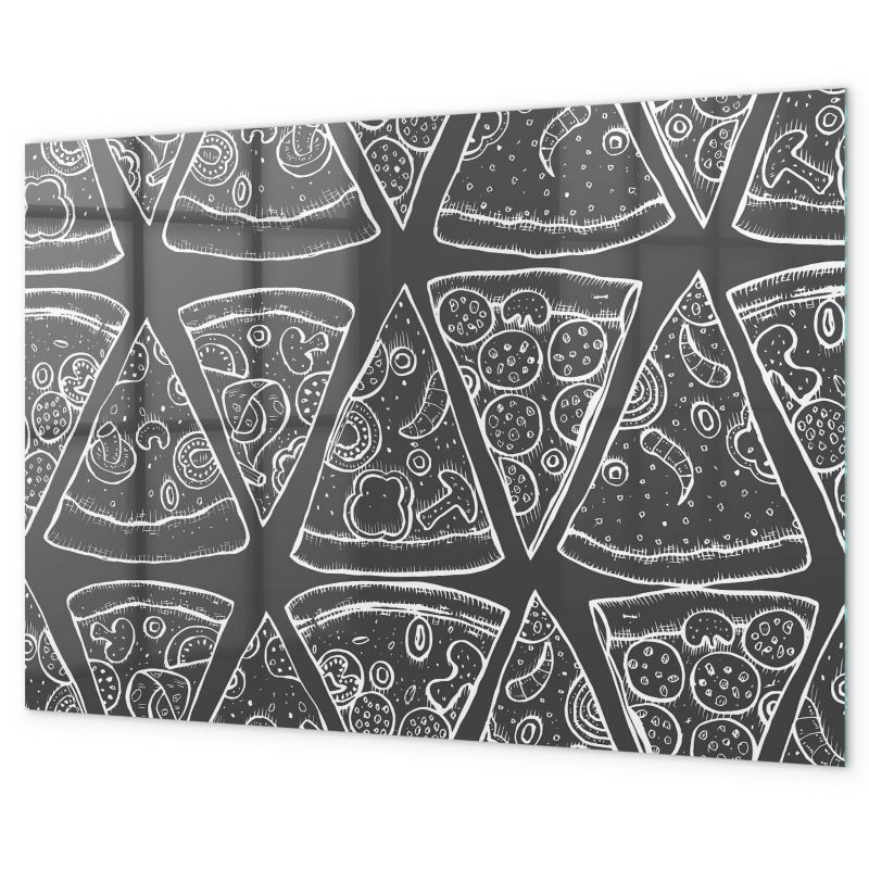 Tablica Magnetyczna Na Ścianę Tulup 100x70 cm Namalowana pizza Ozdobna, nowoczesna 1 kpl
