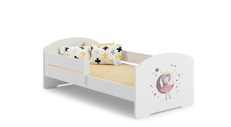 Łożko dziecięce Kobi LUK z barierką 160x80 Kobi Śpiąca księżniczka 1 szt.