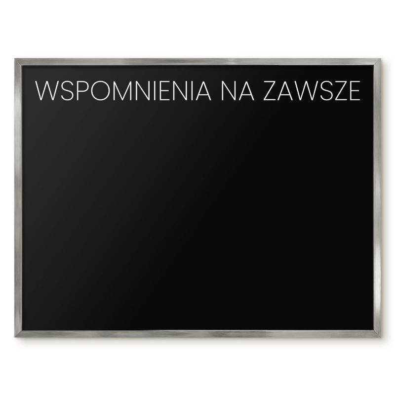 Tablica Do Magnesów Tulup 80x60 cm Wspomnienia na zawsze 8 - Srebrna rama Do salonu, sypialni 1 szt.