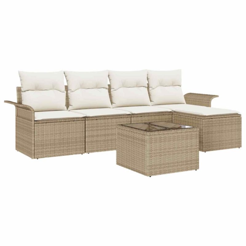Sofa ogrodowa WaszeMeble z technorattanu beżowa z poduszkami WM-3345331 1 szt.