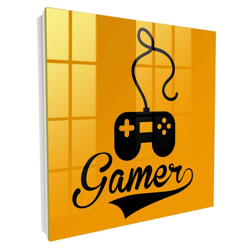 Organizer Na Klucze Tulup 30x30 cm Pad i napis GAMER - Biała - Otwierana na lewo 1 szt.