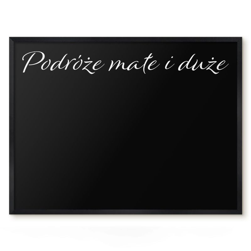 Tablica Na Magnesy Z Podróży Tulup 80x60 cm Podróże małe i duże 9 - Czarna rama Do salonu, sypialni 1 szt.
