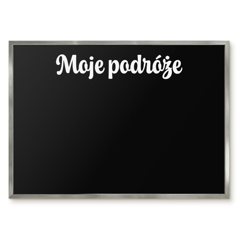 Tablica Magnetyczna Do Biura Tulup 70x50 cm Moje podróże 6 - Srebrna rama Do salonu, sypialni 1 szt.