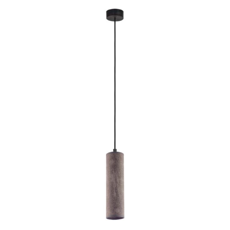 Lampa wisząca zwis Volta Light Factory żyrandol sufitowa z abażurem tuba Beton FINE Z1 1szt.