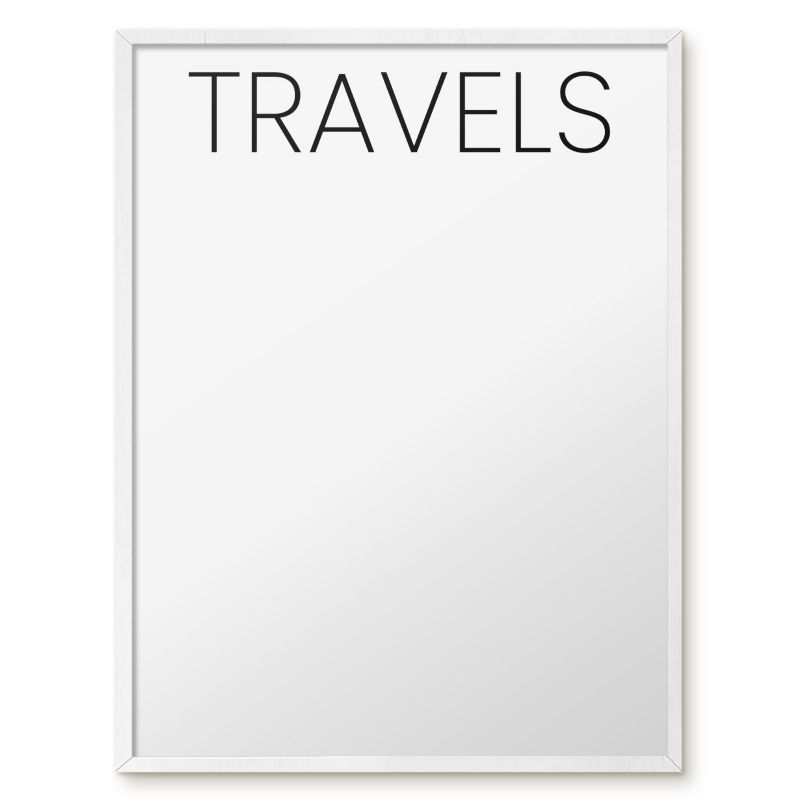 Tablica Magnetyczna Wielofunkcyjna Ścienna Tulup 60x80 cm Travels 3 - Biała rama Do salonu, sypialni 1 szt.