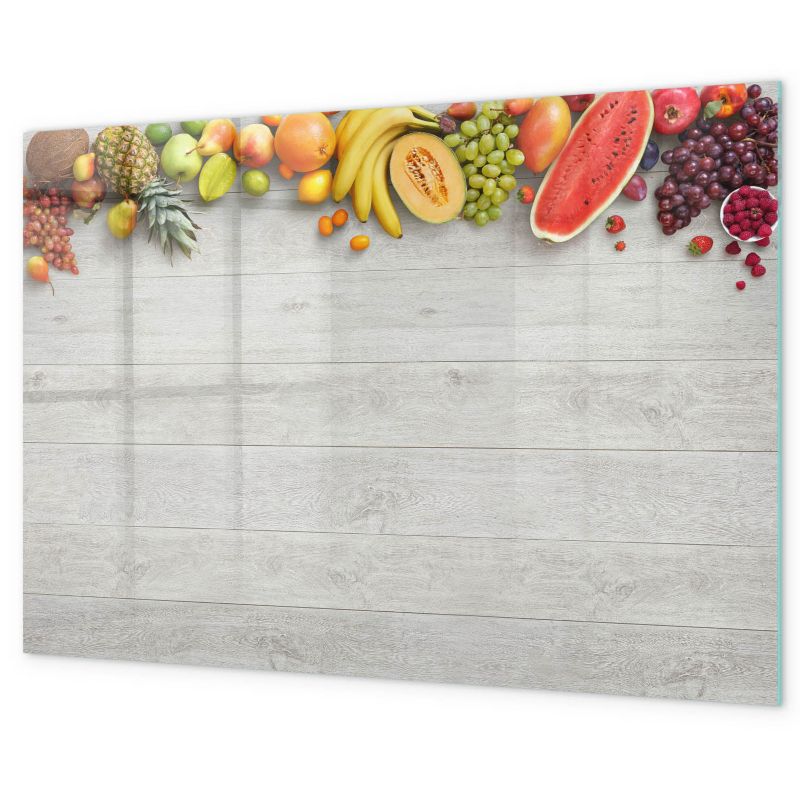 Tablica Do Rysowania Magnetyczna Tulup 90x60 cm Owoce na stole Planer ścienny Czarny marker 1 kpl