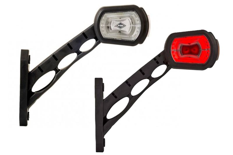 Lampy obrysowe LED Fristom lewa prawa obrysówka do przyczepy lawety na wysięgniku 2 szt.