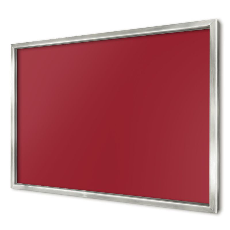 Tablica magnetyczna dekoracyjna Wallfluent 60x40 Jasny bordowy w srebrnej ramie 1szt