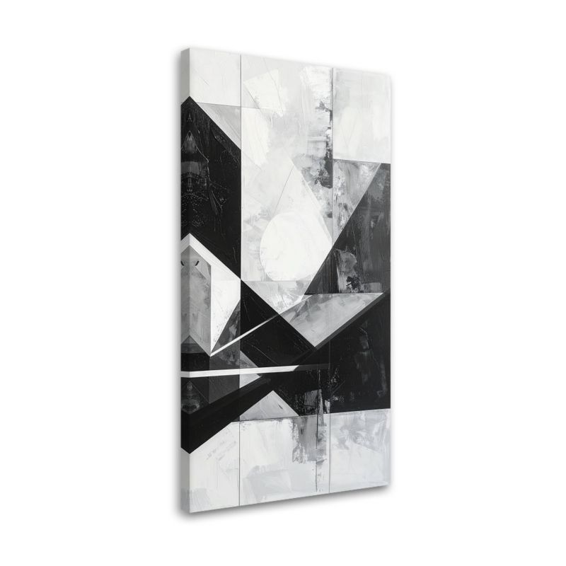 Obraz do salonu sypialni biura kuchni Feeby Geometryczna abstrakcja czarno biała 60x120cm 1szt