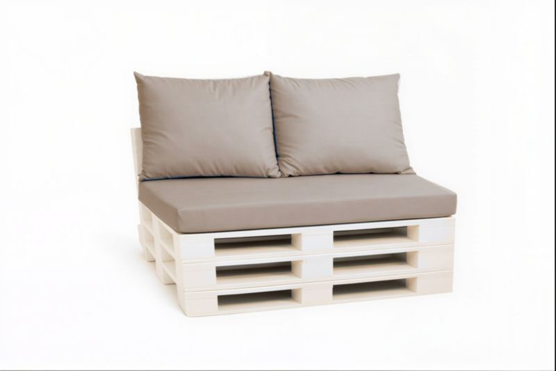 Zestaw 3 poduszek na paletę, Setgarden, 120x60x10 cm, 2x60x50cm oparcie, Caffe latte dwustronne poduszki na meble ogrodwe, 1szt