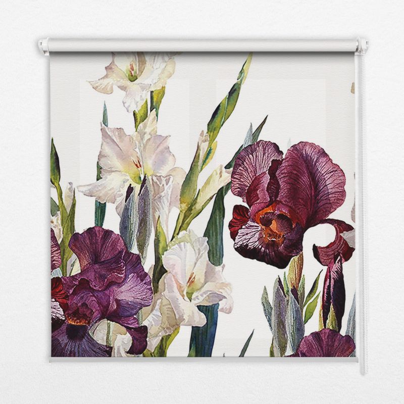 Roleta Do Sypialni Tulup 100x140 cm Kwiatuszki Montaż do ściany/sufitu 1 szt.