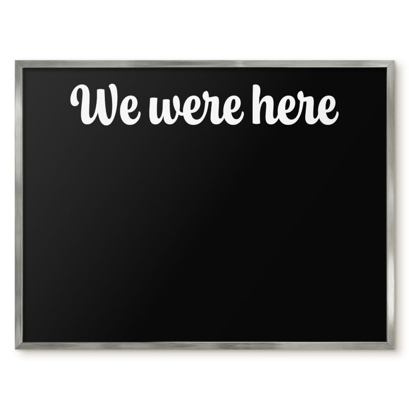 Tablica Magnetyczna Dekoracyjna Tulup 80x60 cm We were here 6 - Srebrna rama Do salonu, sypialni 1 szt.