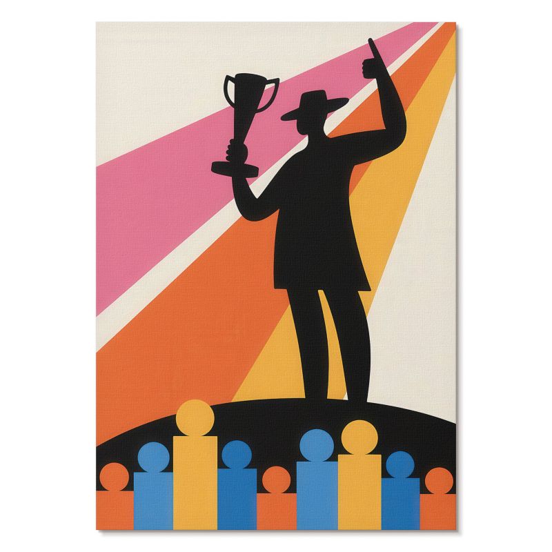 Obraz Plakat Canvas Tulup 42x59,4 cm (A2) Zwycięstwo ilustracja Do biura, salonu, sypialni 1 szt.