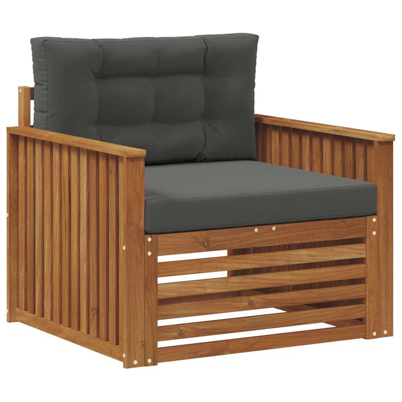 Sofa ogrodowa WaszeMeble z akacji szara z poduszkami WM-3436392 1 szt.