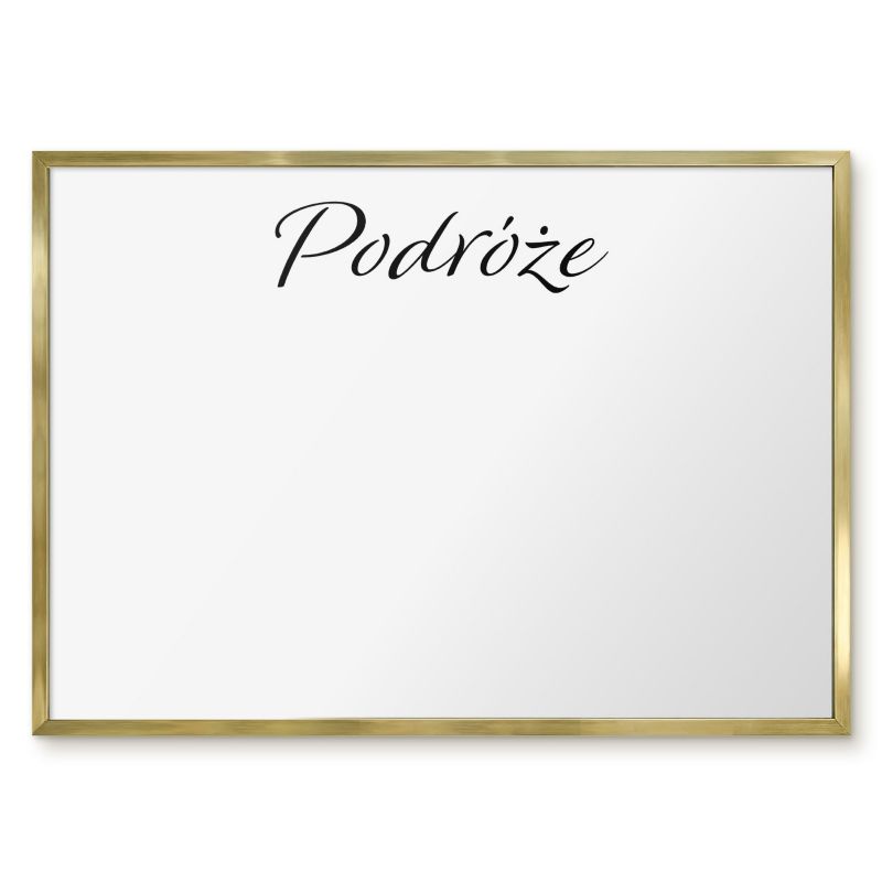 Tablica Magnetyczna Do Salonu Tulup 70x50 cm Podróże 4 - Złota rama Do salonu, sypialni 1 szt.