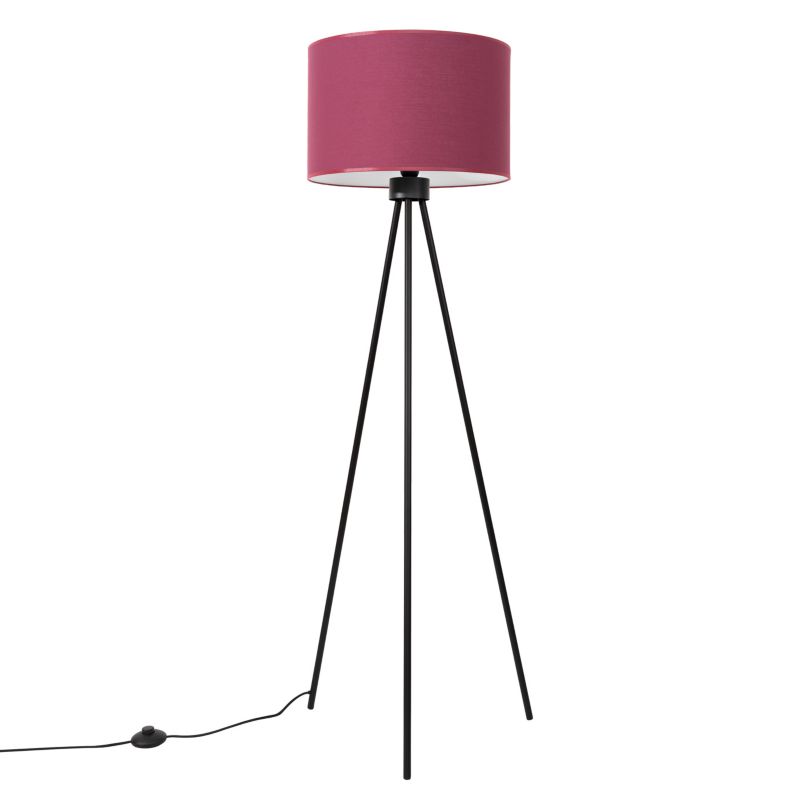 Lampa stojąca trójnóg Sollux Lighting NEVIA czarno-burgundowa 1xE27x20W IP20 wym:135x40x40cm - 1 szt.