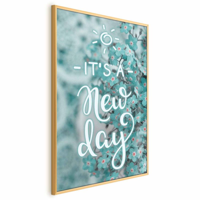 Plakat Artgeist New day 21x30 cm z ramą złotą 1 szt