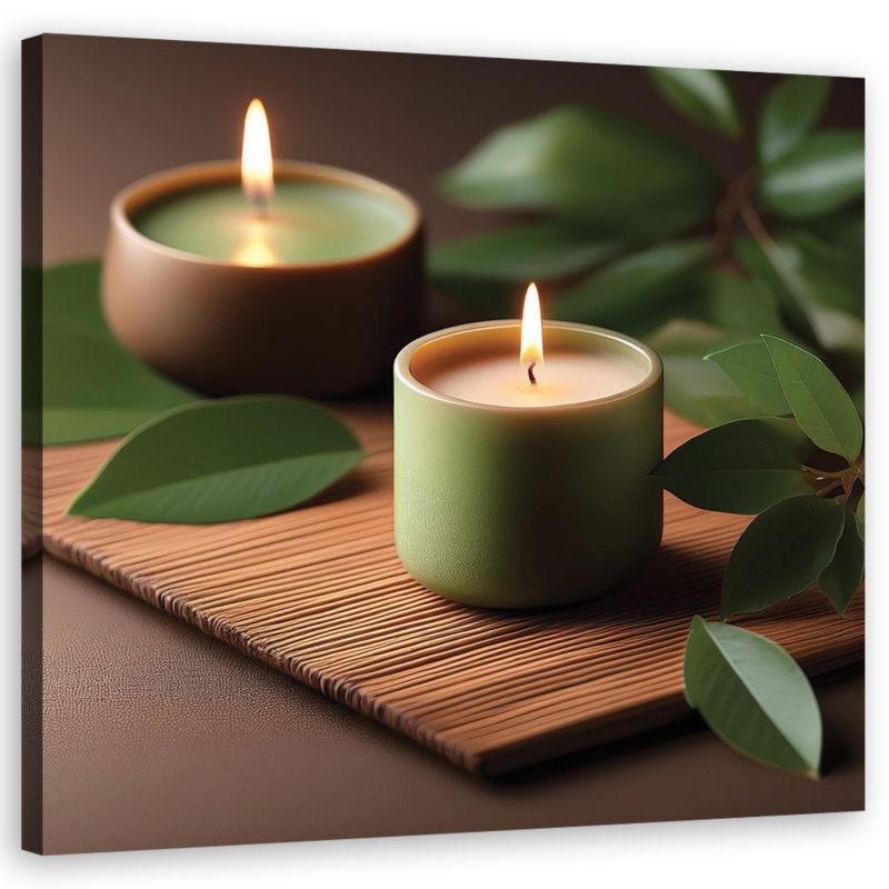 Obraz do salonu sypialni Feeby Świece Zen Spa 60x60 cm 1szt